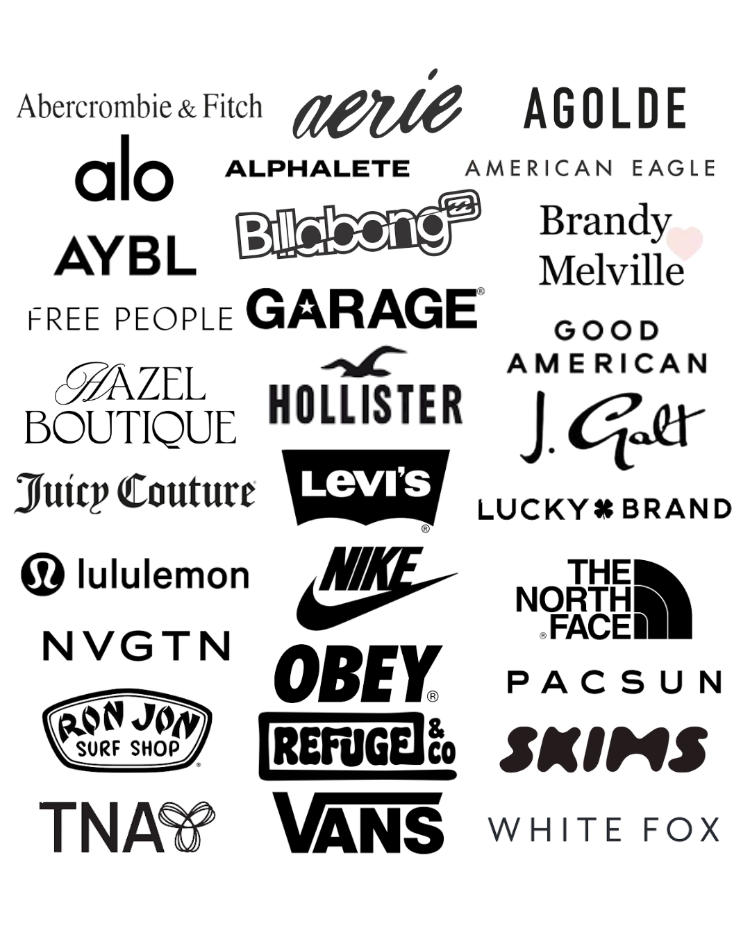 popular brands sold at Plato’s Closet resale store